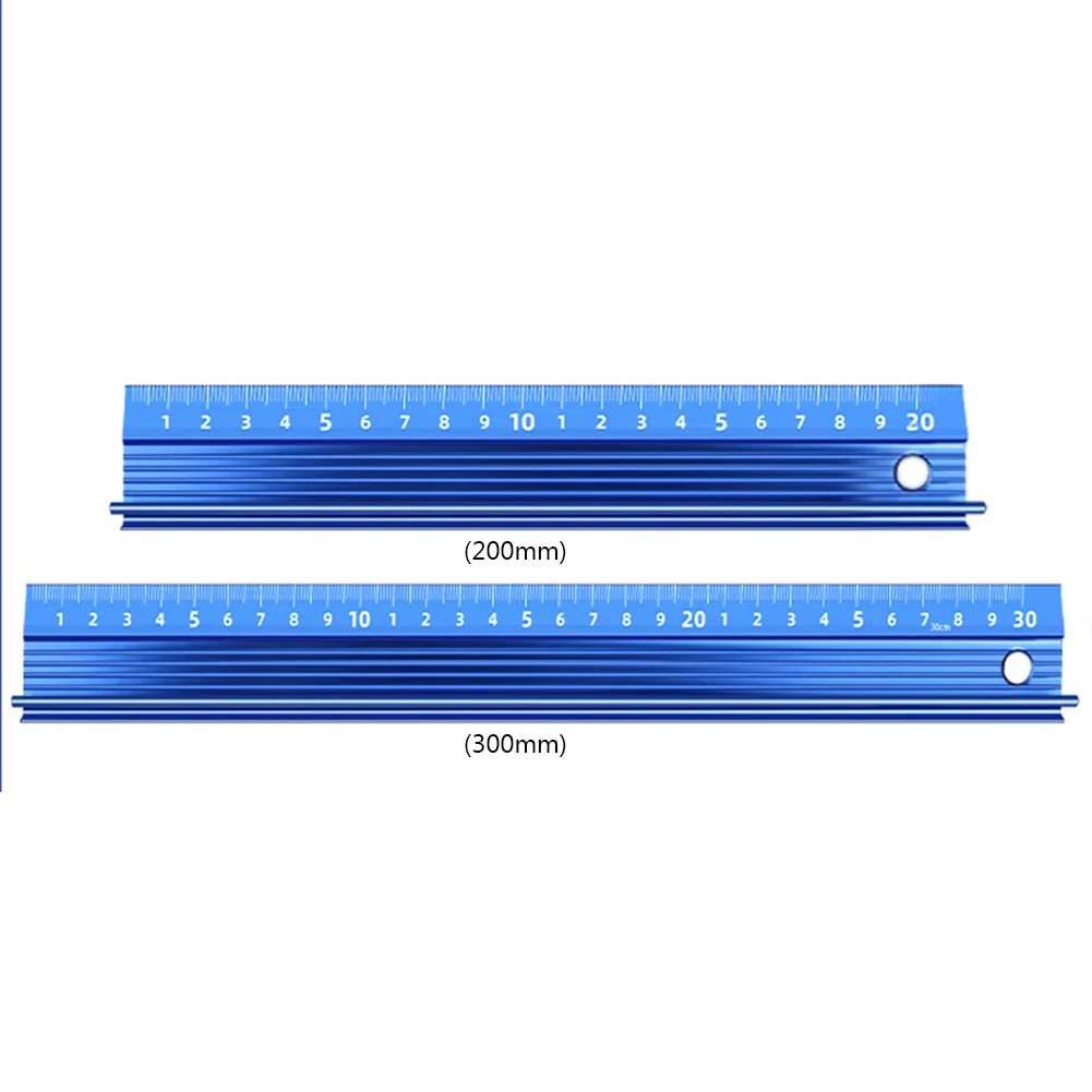 20/30cm Straight Multi-function Ruler Protective Ruler Aluminum Alloy Cutting Drawing Ruler Cutting Rule Gauge Woodworking Tools