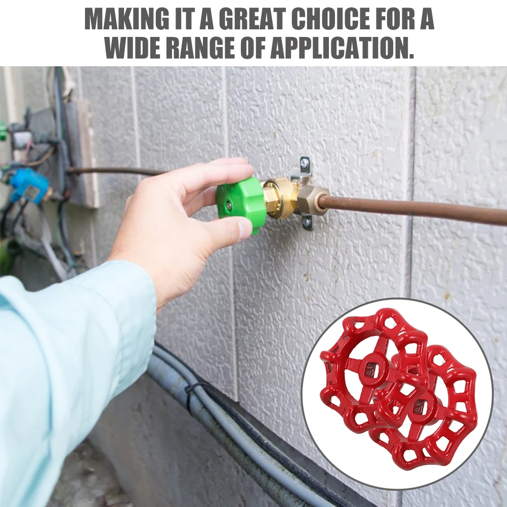 

2pcs Cast Handwheel Faucet Handles Handles 57cm Water Flow Control Valve Replacement Faucet Gate Shutoff