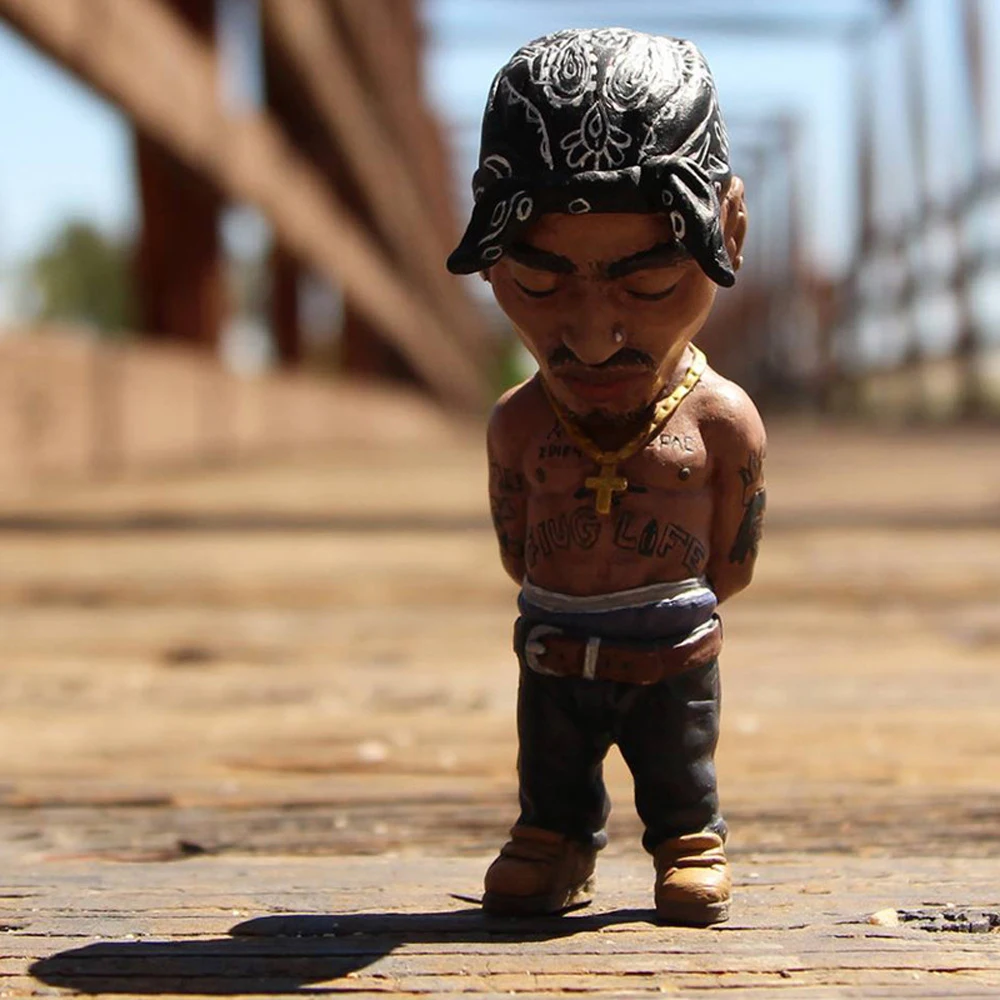 Classic World Famous People Statue Rapper Legend Singer Tupac Amaru Shakur 2PAC  Figure Model Toys Gift Collect