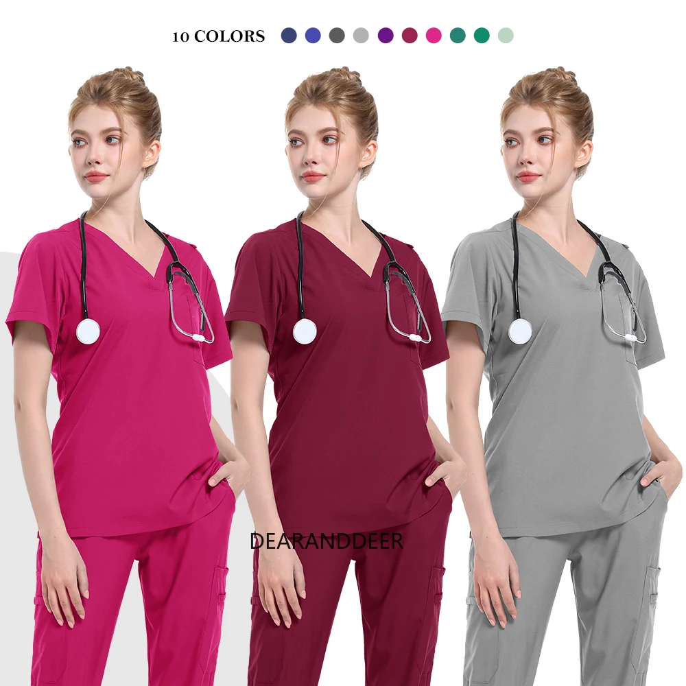 Unisex hospital medical clothing, beauty salon nurse set, nursing home caregiver, dental clinic doctor, clinical shirt and pants