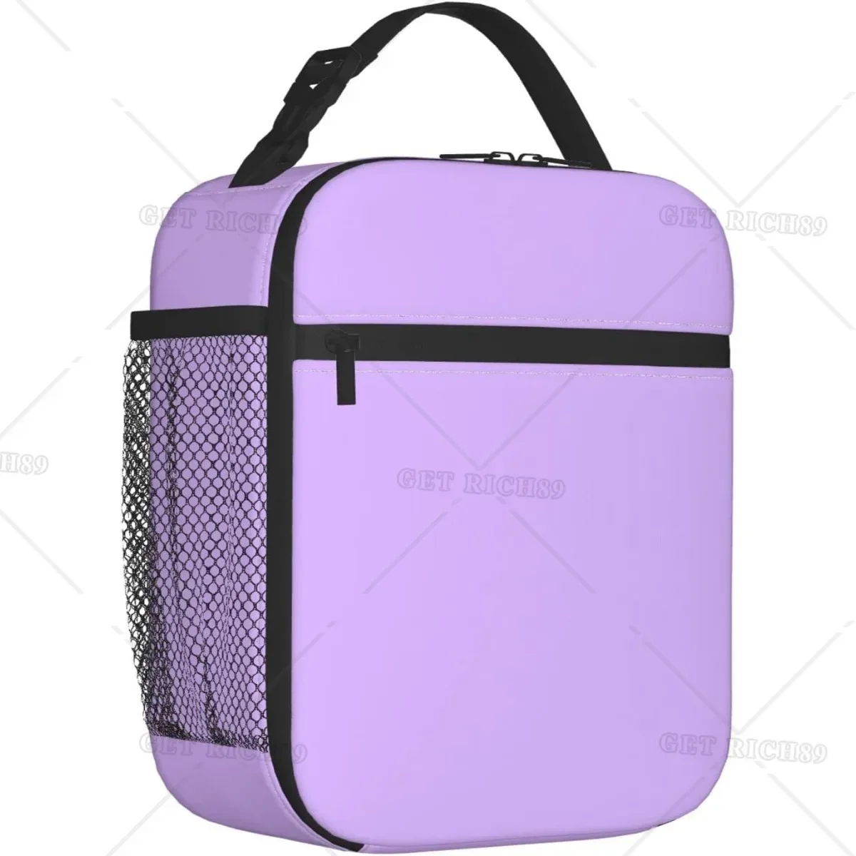 Light Color Purple Solid Insulated Color Lunch Bag for Teens Kids Boys Girls Women School Work Office Home Reusable Lunch Box