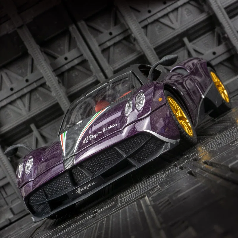 1:24 Pagani loong alliage supercar modèle voiture ornements tirer-arrière direction jouet porte peut être ouverte.