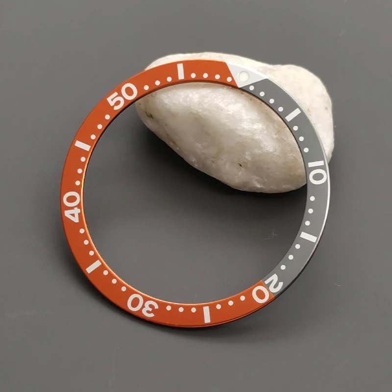 38mm*31,6mm Aluminium Modische Flache Uhrenlünette Passend für SKX007 SKX009 SRPD Uhrengehäuse NH36 NH35 Uhrwerk Herrenuhr-Zubehör – Detail 3