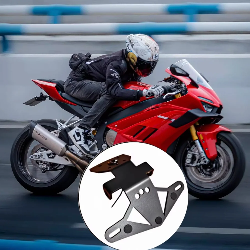

For ZXMOTO 820RR ZX820RR Foldable Short Tail License Plate Frame Thickness 4mm Stainless Steel License Plate Frame Modification