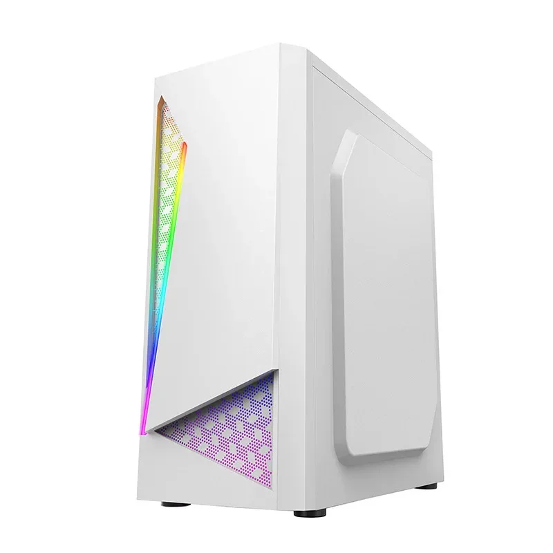 Aotesier pc gaming i9 i7 ordenador tira de luz acrílica panel frontal fuente de alimentación superior chasis transparente lateral juego atx host box