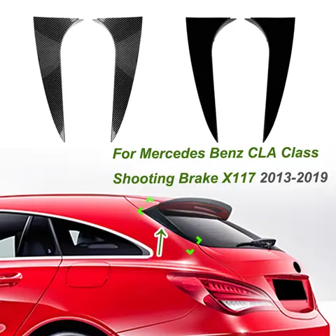메르세데스 벤츠 CLA 클래스 슈팅 브레이크 X117 2013-2019 자동차 사이드 윙 스포일러 리어 윙 왼쪽 및 오른쪽 수정