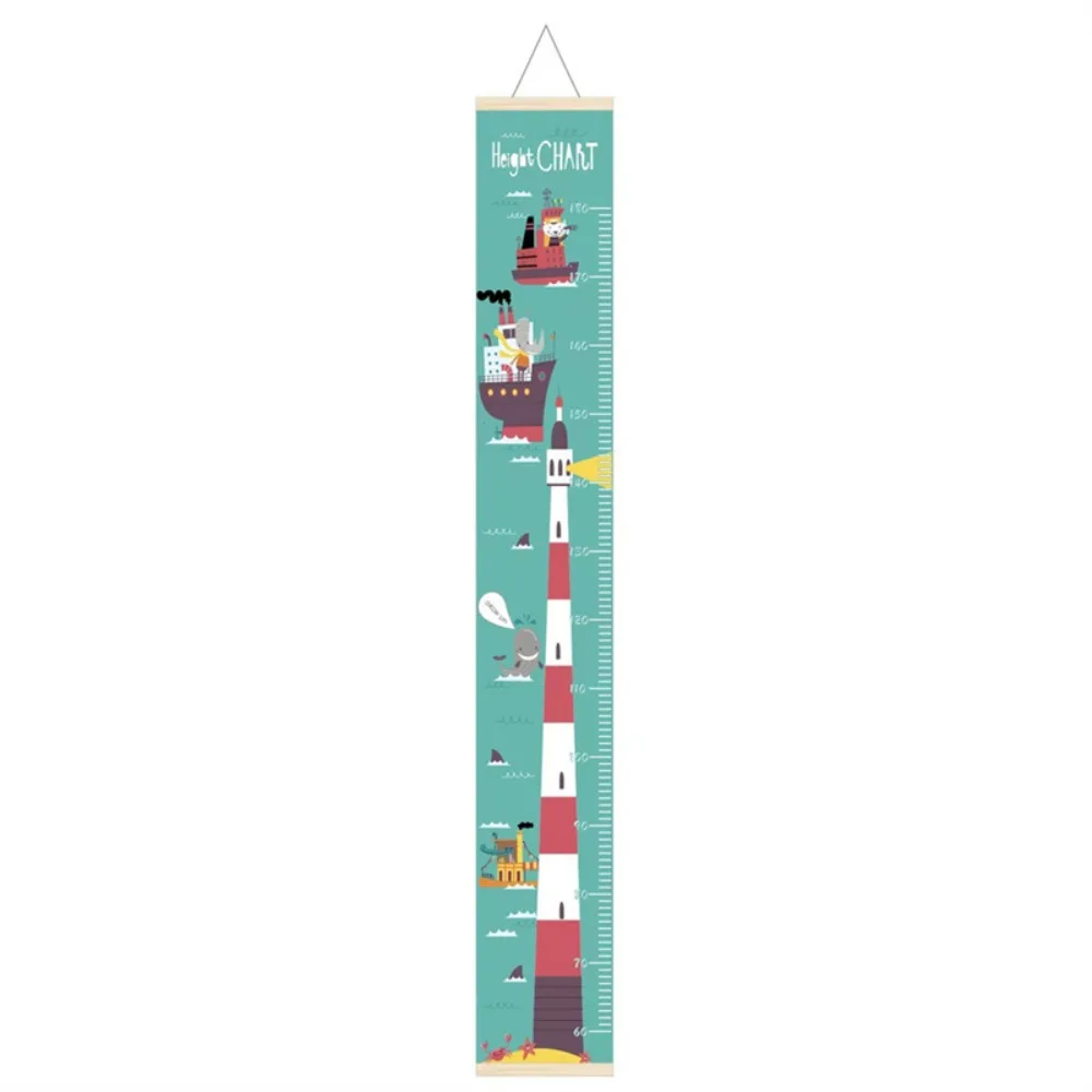

Wall Hanging Children Height Measuring Rulers with Frame Removable Height Measure Chart Wooden Roll Up Baby Growth Chart