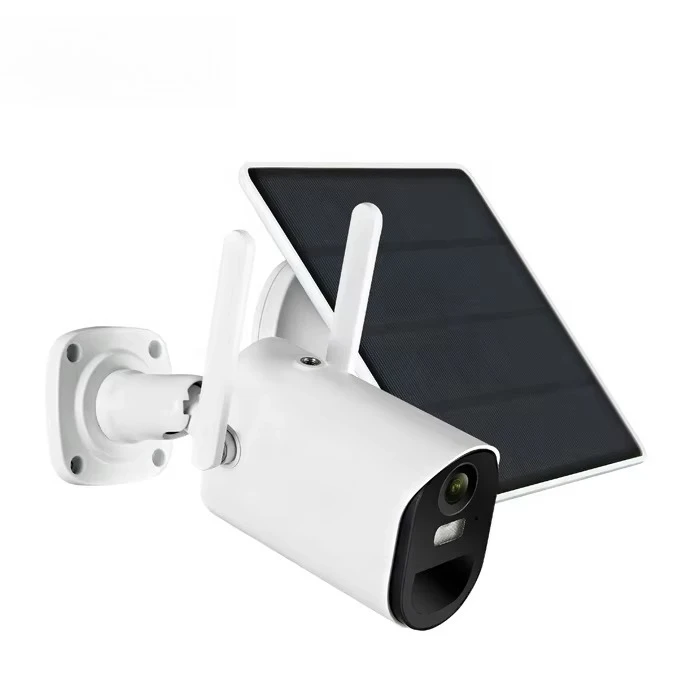 Low Power Solar Bullet Wifi/4G 4MP Security Camera Motion Detection Wireless IP Camera Rechargeable Solar Battery UBOX App