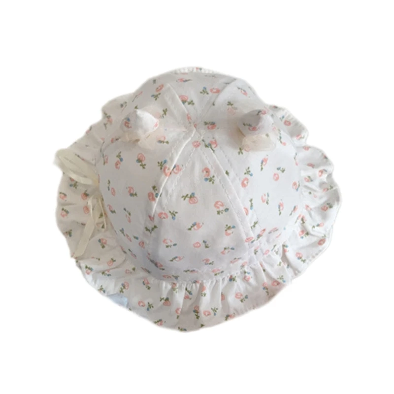 Baby Sun Protections Fetal Hat Flower Print Toddlers Fisherman Caps for Outdoor Drop shipping