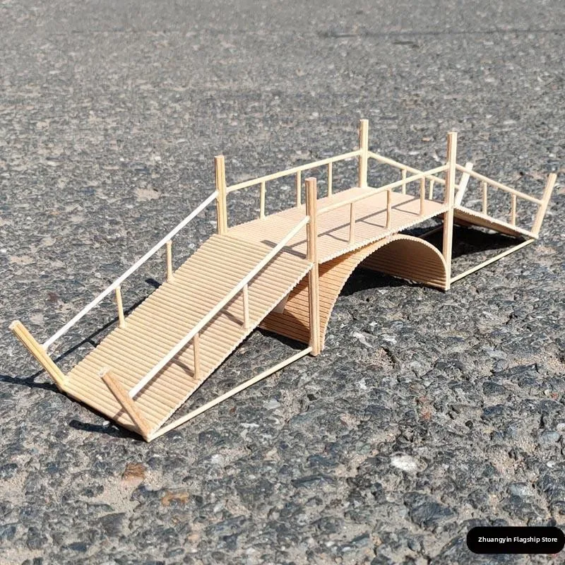 

Handmade Toothpick Bridge Model Kit Educational DIY Building Blocks for Kindergarten Children Finished Product Assembly
