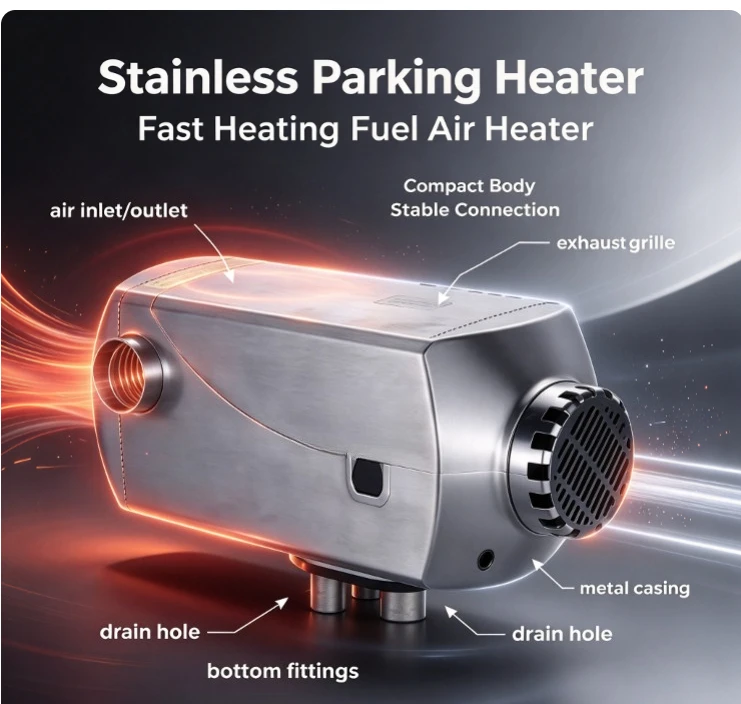 Diesel Air Water Heater12V 24V Parking Warmer Truck RV Caravan All-in-One Heating System Vehicle Cabin Defroster Winter