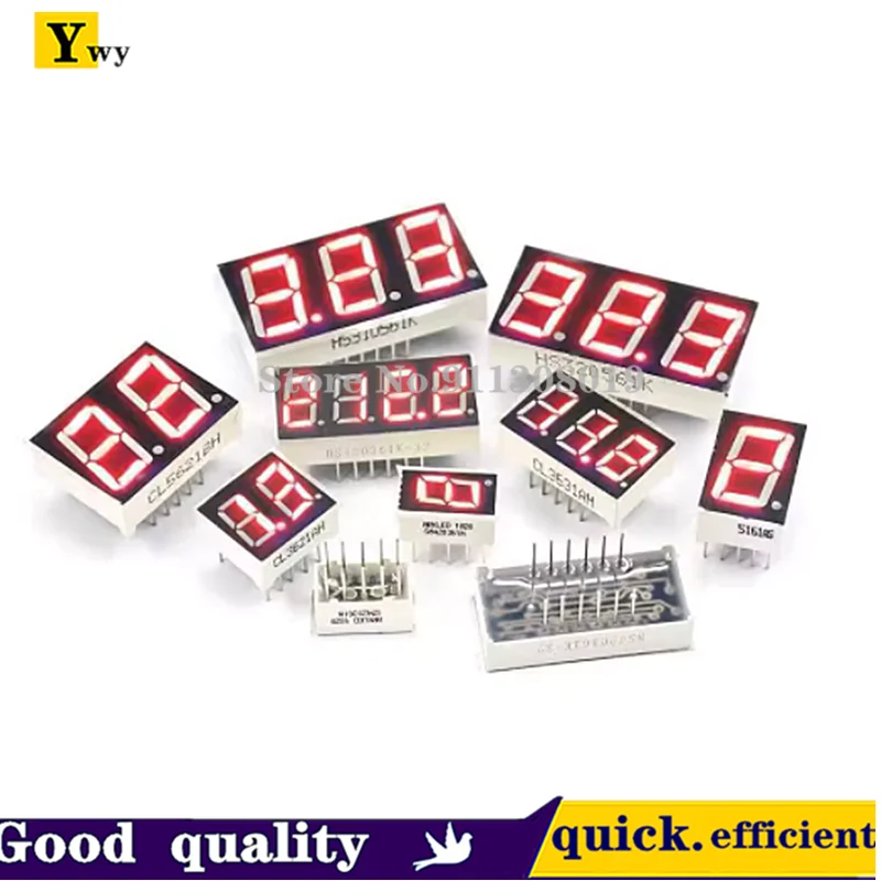 5 unids/lote tubo Digital 0,28/0,36/0,4/0,56 pulgadas 1/2/3/4 bits co negativo/co positivo rojo con reloj