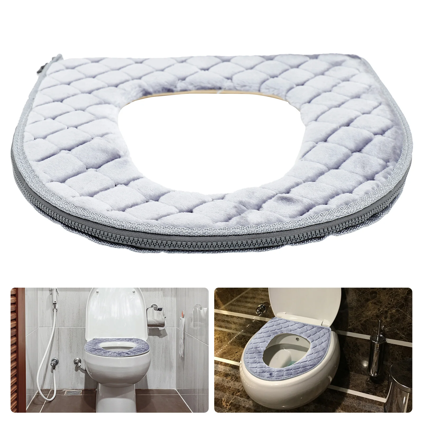 

Thickened Toilet Seat Cushions Soft Easy Install Washable Reusable Household Toilet Mats Bathroom Supplies