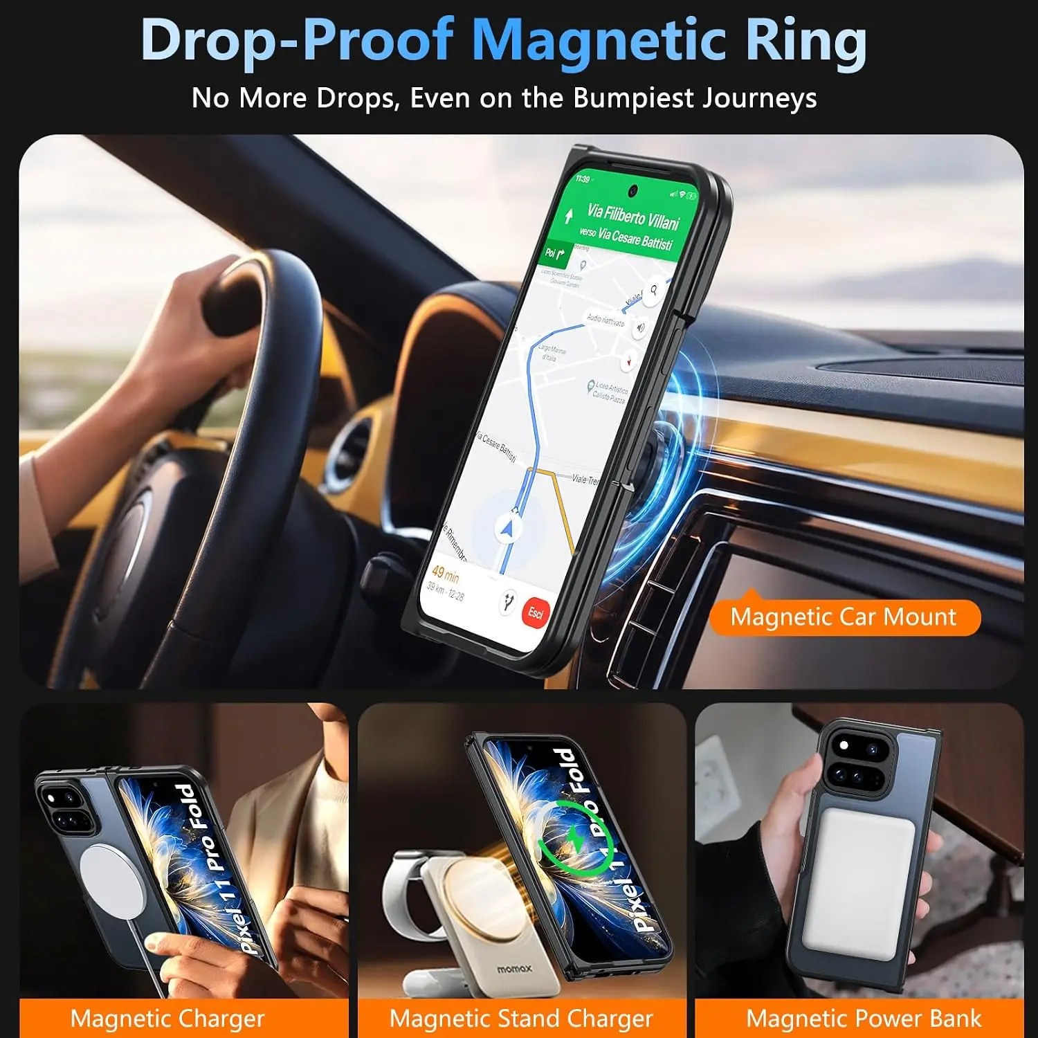Translucent Case for Magsafe Magnetic Wireless Charging Matte Hard Cover For Google Pixel 11 10 Pro Fold 10ProFold view 6