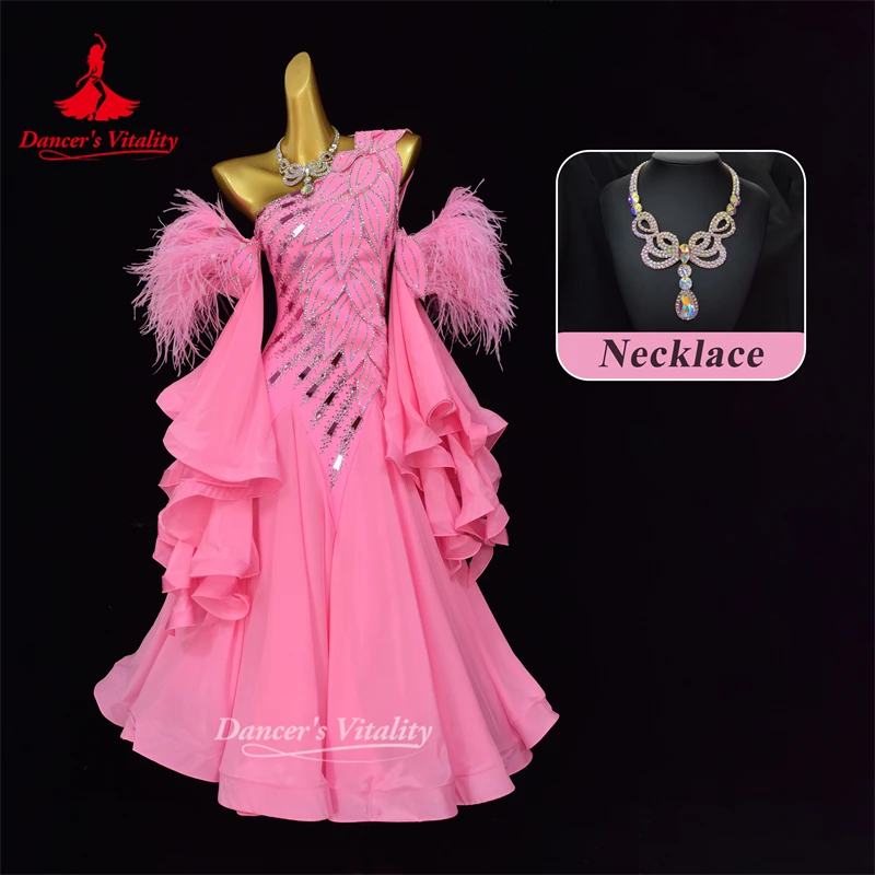 Adult Ballroom Performance Costume High-end Customized Women Waltz Foxtrot Tango Quickstep Competition Clothing Dance's Vitality