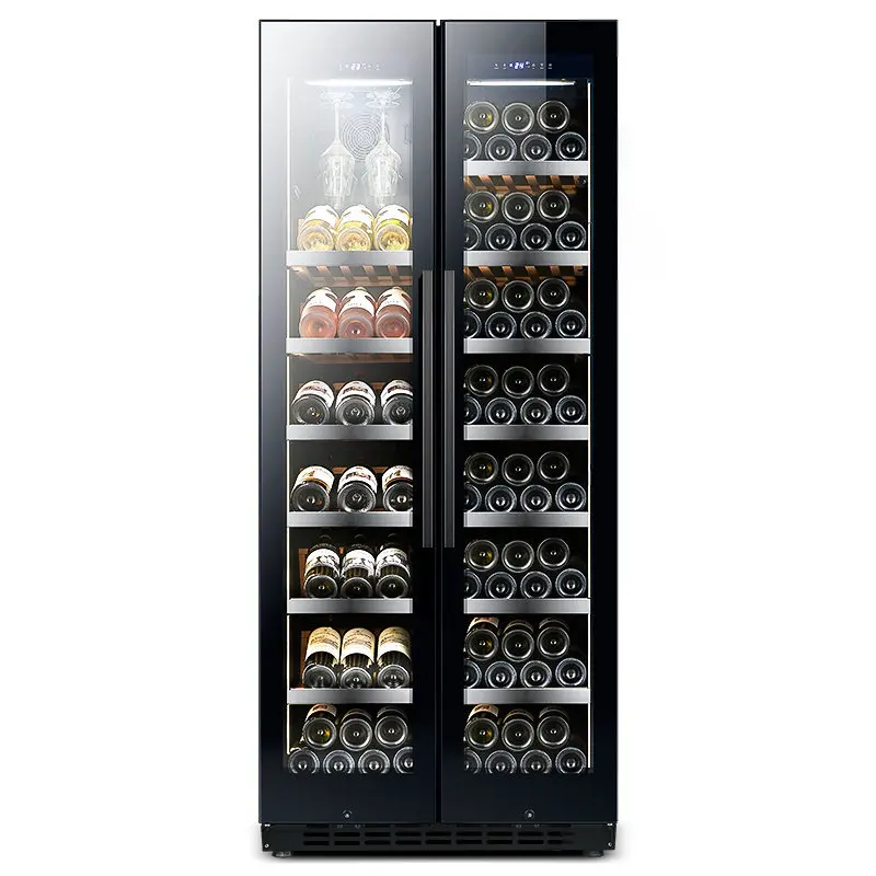 

Высококачественный горизонтальный компактный электрический холодильник для коммерческого использования с компрессорным охлаждением, винный шкаф с деревянной отделкой