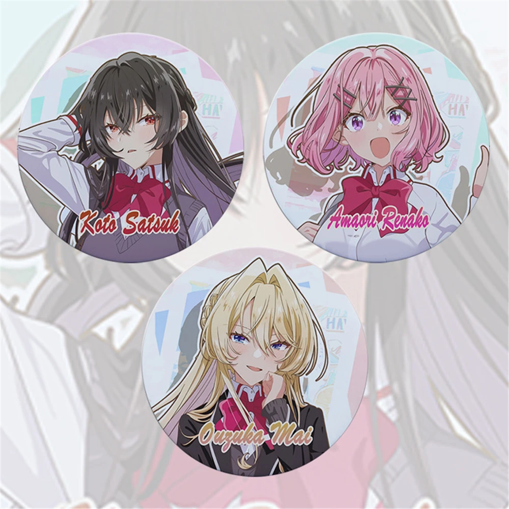 

58mm Anime There's No Freaking Way I'll be Your Lover! Unless Amaori Renako Cosplay COSTUME Badge Pin SPTE Tinplate Brooch Prop