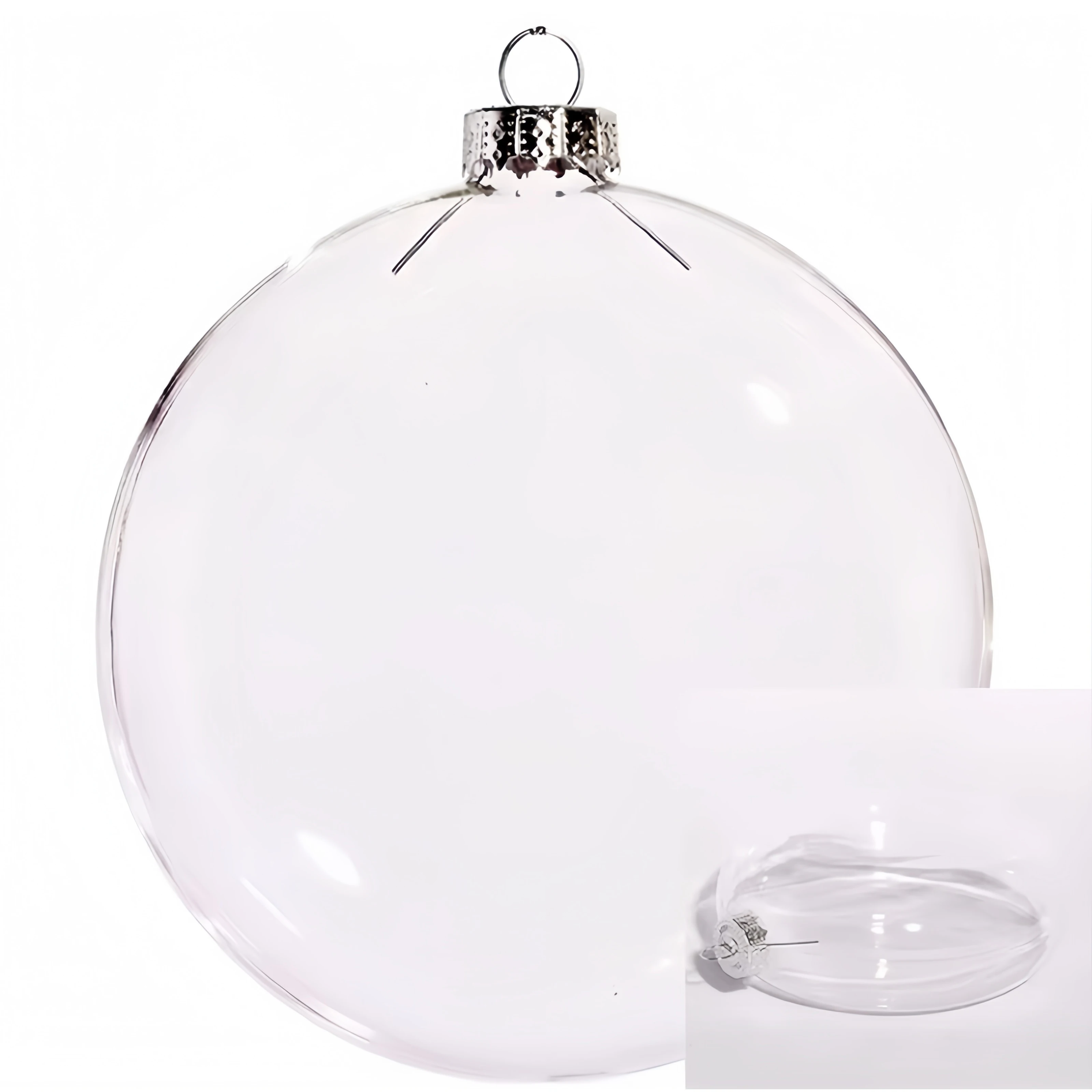 

100 Pieces x DIY Paintable Home Wedding Christmas Decoration 100mm Classic Oval Ball Glass Disc Ornament