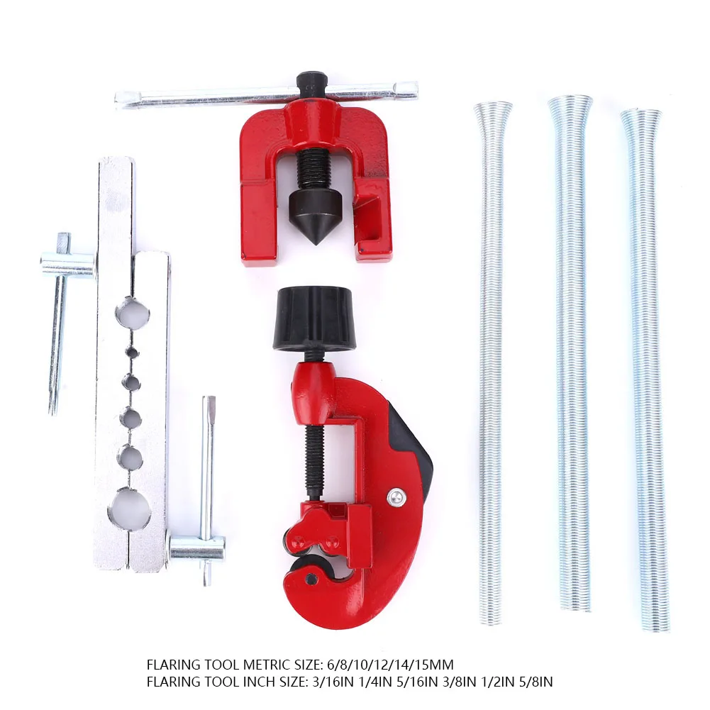 6Pcs Tube Expander Steel Alloy Steel Cutting Wheel Cutting Range 3-28mm Condenser Maintenance Matching Spring Flaring Tool