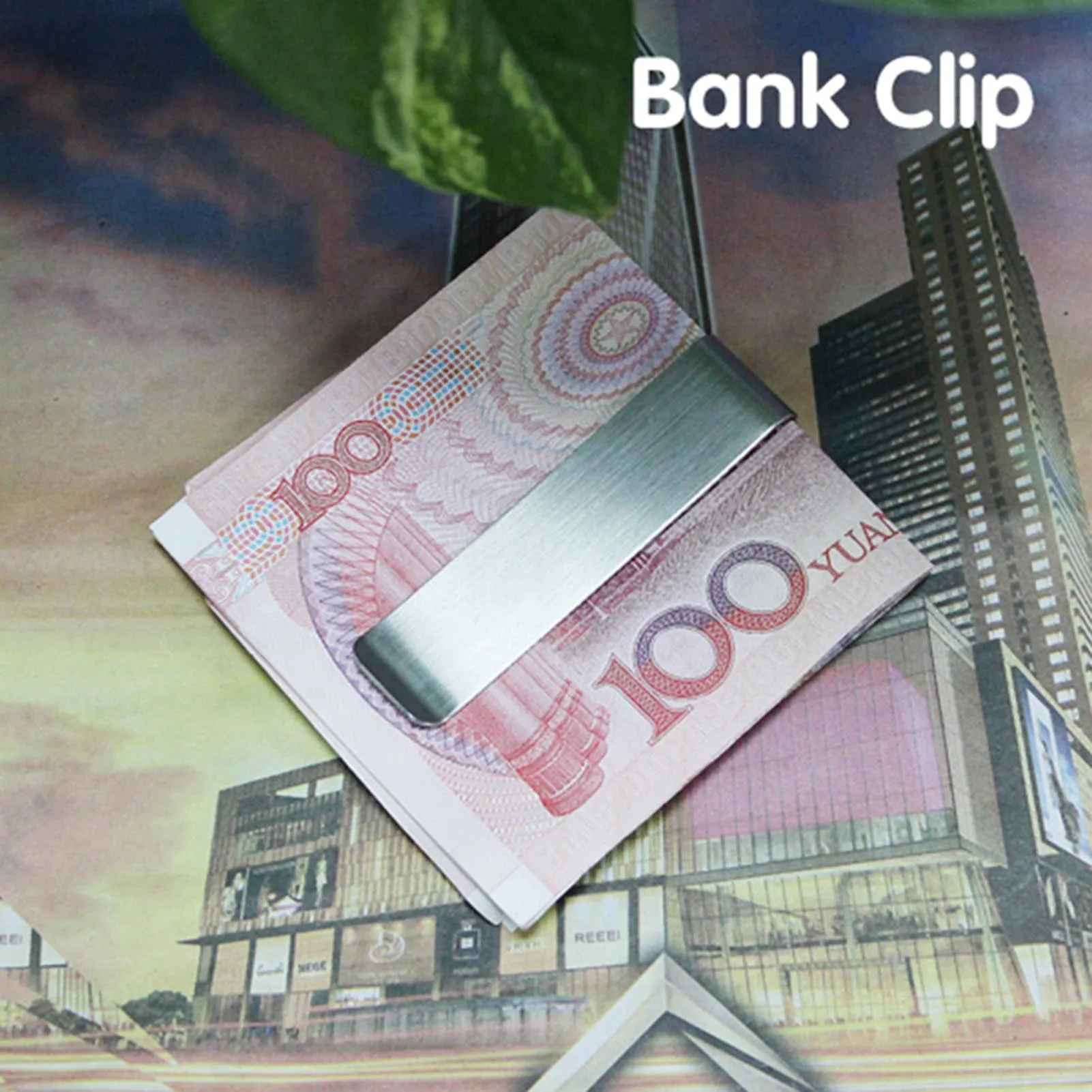 1Pcs Edelstahl Geld Clip Mode Einfache Silber Kreative Banknote Clip Gürtel Clip Persönlichkeit Lesezeichen Metall Ticket Ordner – Detail 1