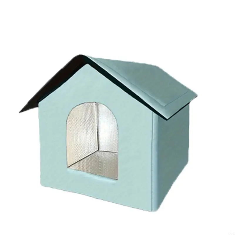 Weatherproof Outdoor Ferals Cats House Insulated Cats Shelter Raised Base Winter Outside Pet Hideouts for Stray Kitten X3UC - view 4