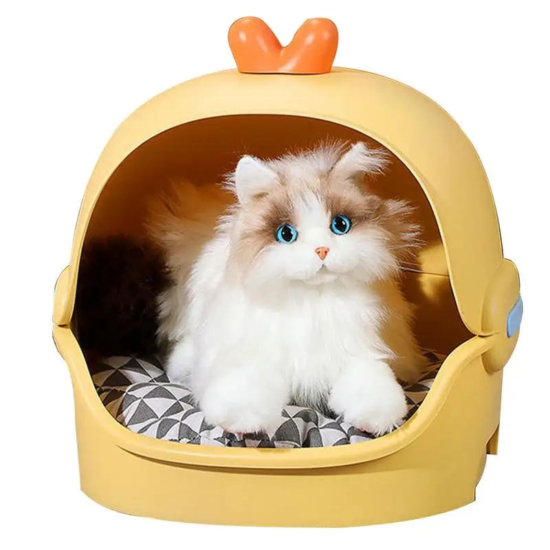 

Cat Beds For Indoor Cats Multipurpose Kitten House Cat Bed Cave Semi-Closed Warm Cave Nest Cat Bed House For Small Pets Cats