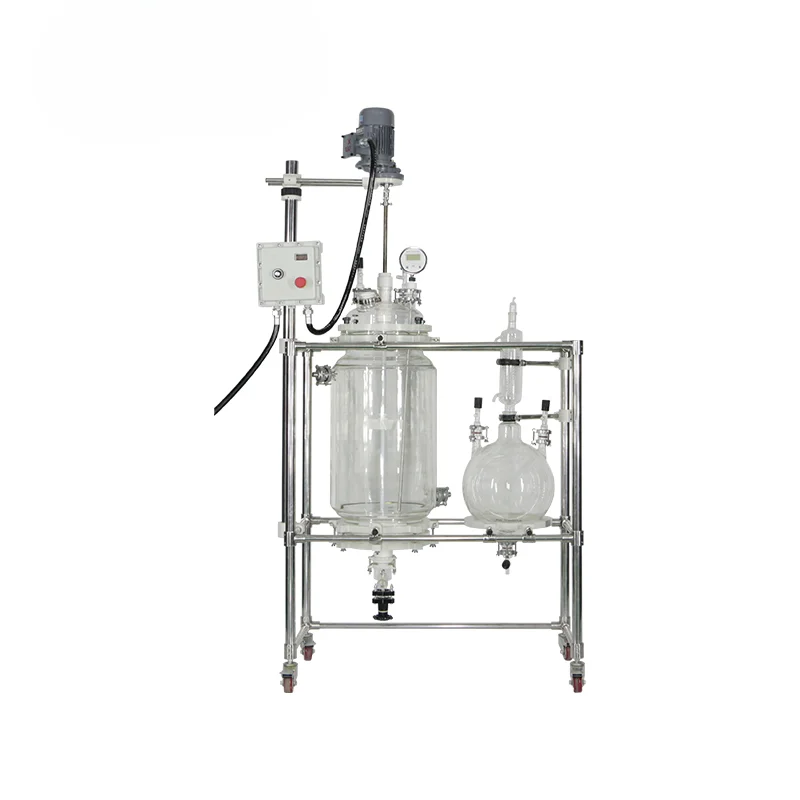 Fast delivery time filtration crystallization plasma reactor lab glass distilling reactor