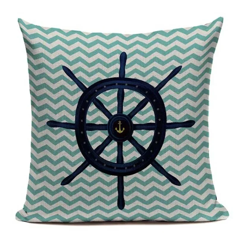 Retro oceanic style Double-sided Printed pillow cover Short plush Suitable living rooms bedrooms sofas throw cushion cover