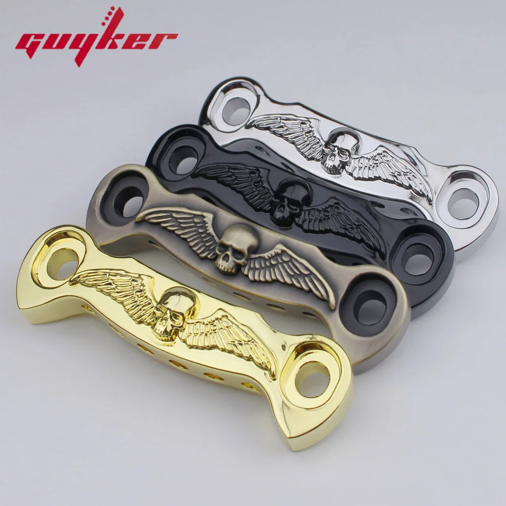 GUYKER Electric Guitar Bridge Stop Bar Tailpiece Skeleton Wings With Studs For EPI LP SG Guitar Four Colors Available