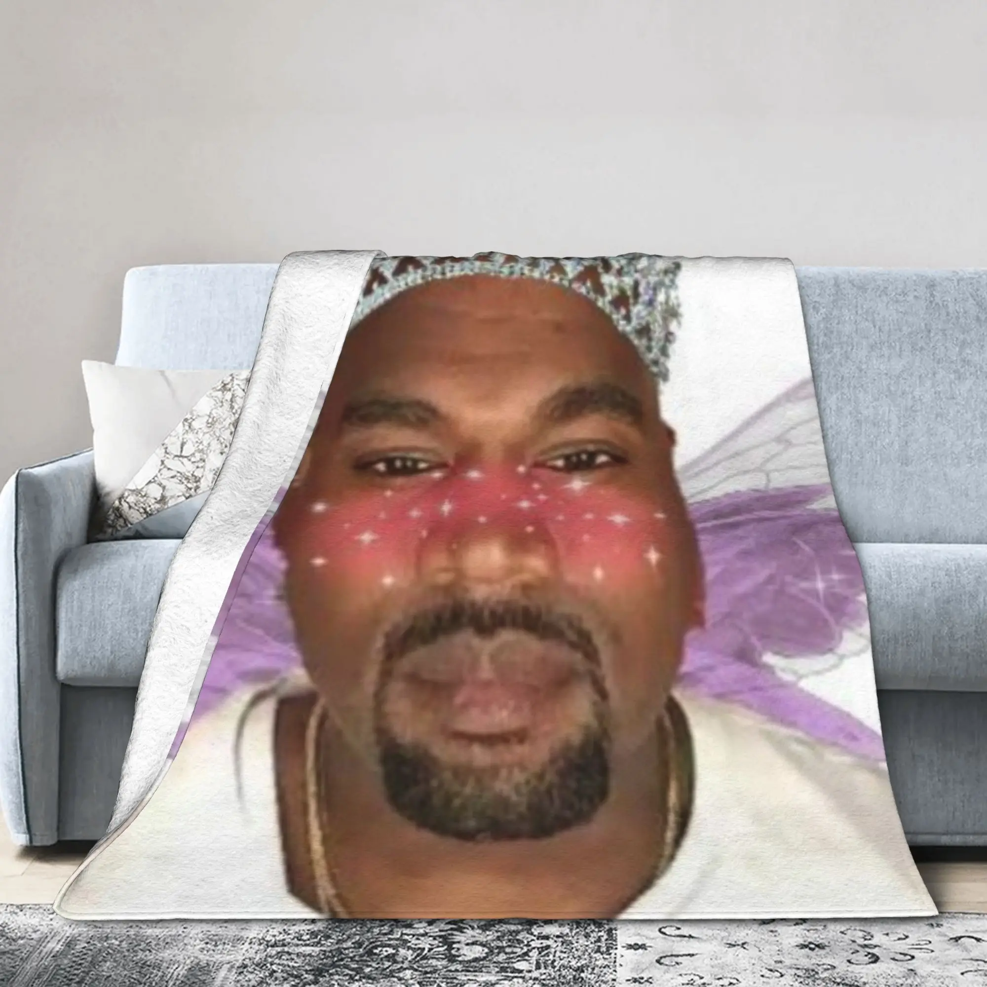 k-kanyes w-wests funny meme Blanket Ultra-Soft Fleece Healing Gift  Throw Blankets Bedspread