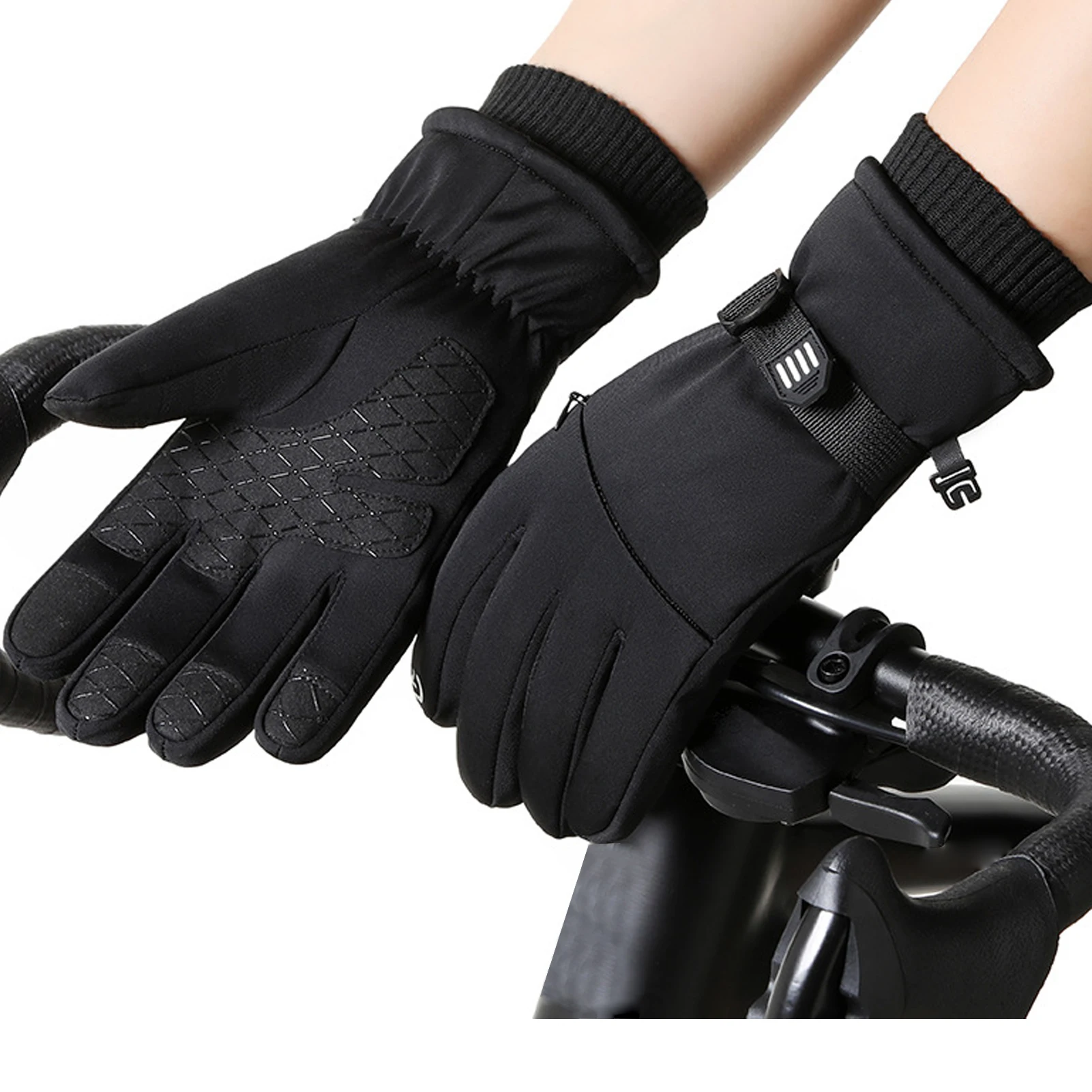 

Thickened Rainproof Warm Touchscreen Outdoor Cycling Windproof Ski Gloves for Bike Mens Winter Gloves Touchscreen Gloves