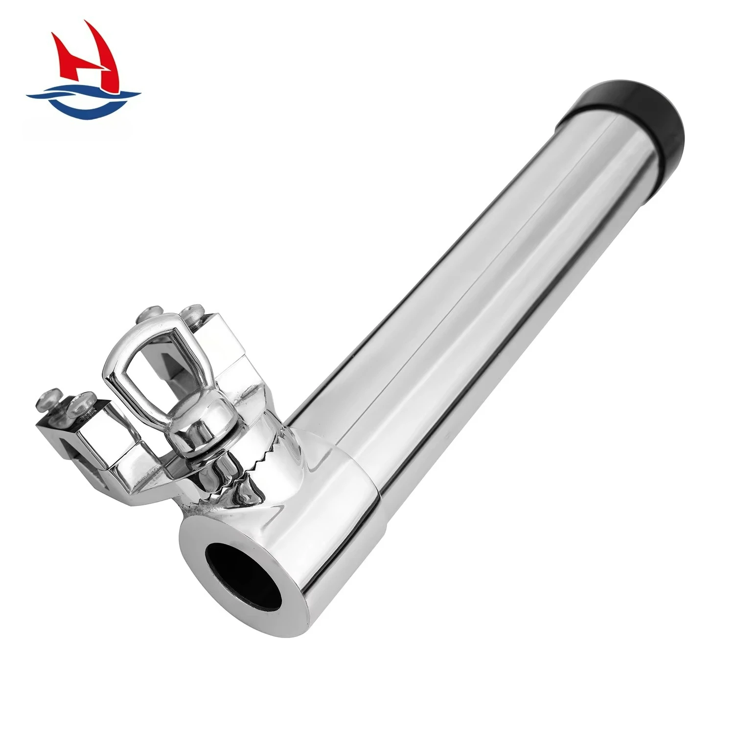 

Stainless Steel Fishing Rod Holder Rail Rod Holder with White Tube Sleeve Marine Parts Accessories
