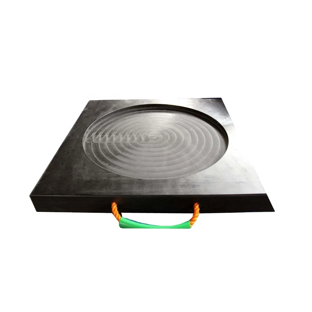 

Durable Anti-slip UHMWPE Construction Crane Outrigger Pad or Crane Mats With Handle Ground Protection Mat