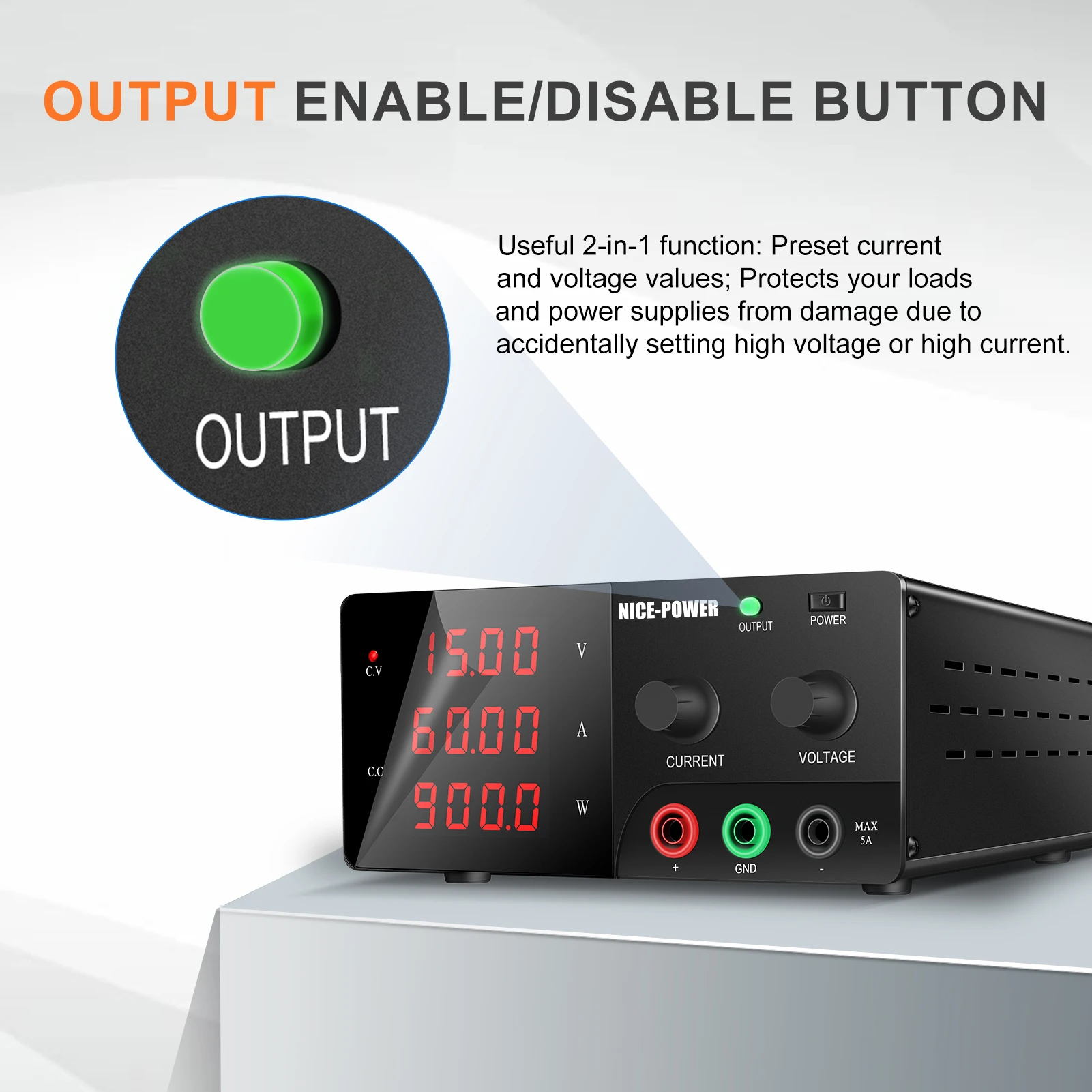 Nice-Power 15V 30V 60V DC Güç  - High Power 60V 20A Bench Power Supply incelemesi ve fiyatı
