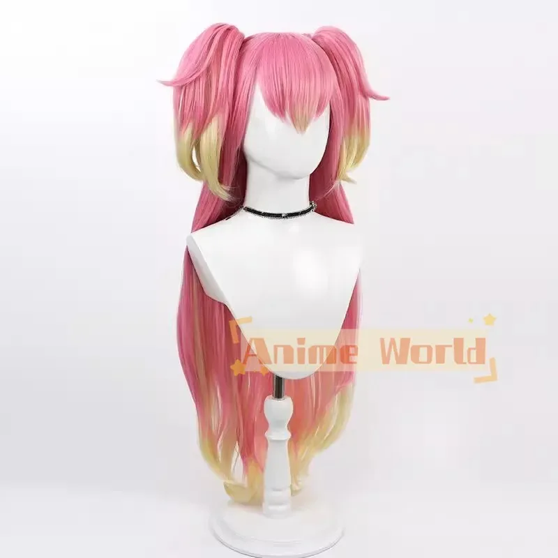 2025 11 Inukai Komugi تأثيري أنيمي الوردي الأصفر 95 سنتيمتر الشعر الاصطناعية مقاومة للحرارة هالوين كرنفال لعب الأدوار حفلة + شعر مستعار #3