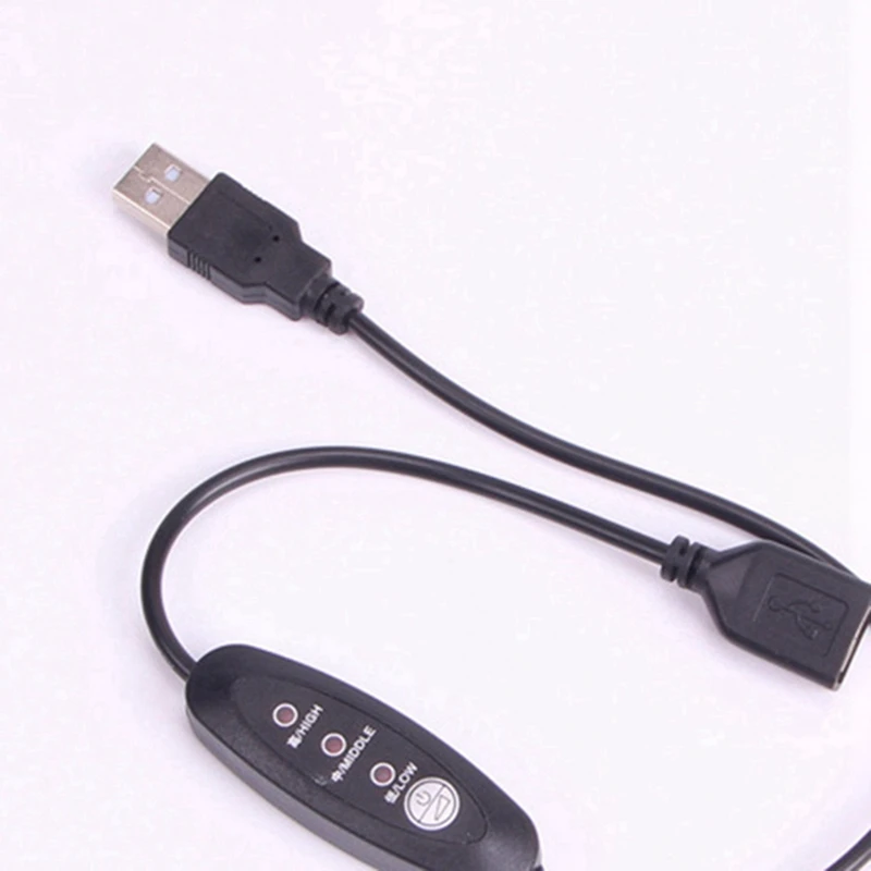 เครื่องควบคุมอุณหภูมิ3X USB 5V-12V, เครื่องควบคุมอุณหภูมิฮีตเตอร์เทอร์โมสตัทปรับความเร็วได้3ระดับ24W