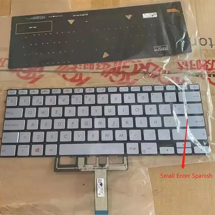 

Keyboard for Asus ZenBook UX392 UX392F UX392FN with backlit Blue Spanish SP layout