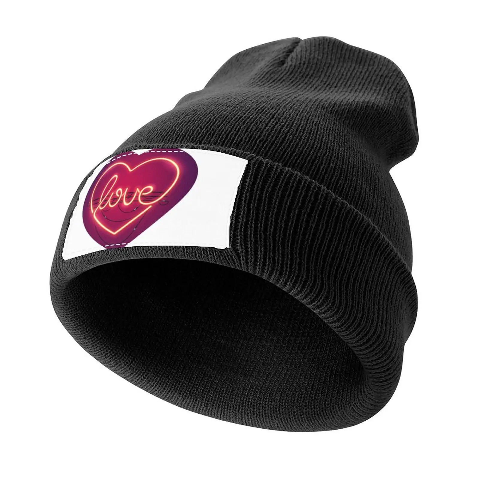 Love Heart Neon Sign Knitted Cap custom Hat Rave Women's 2025 Men's