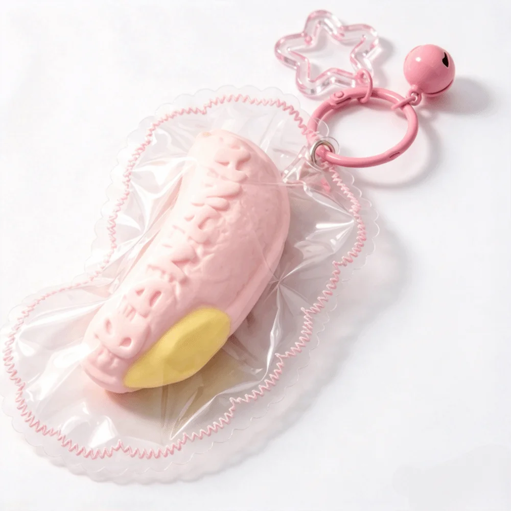Soft Fidget Sticky Bag Slow Rebound Simulated Fruit Food Slow Rebound Food Grade Silicone Slow Rising Banana Bread
