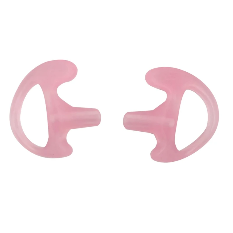 Replaceable Silicone Earplugs Triangle Earpod With Air Tube Headset Pink L Size Earplugs Walkie Talkie Accessories Parts