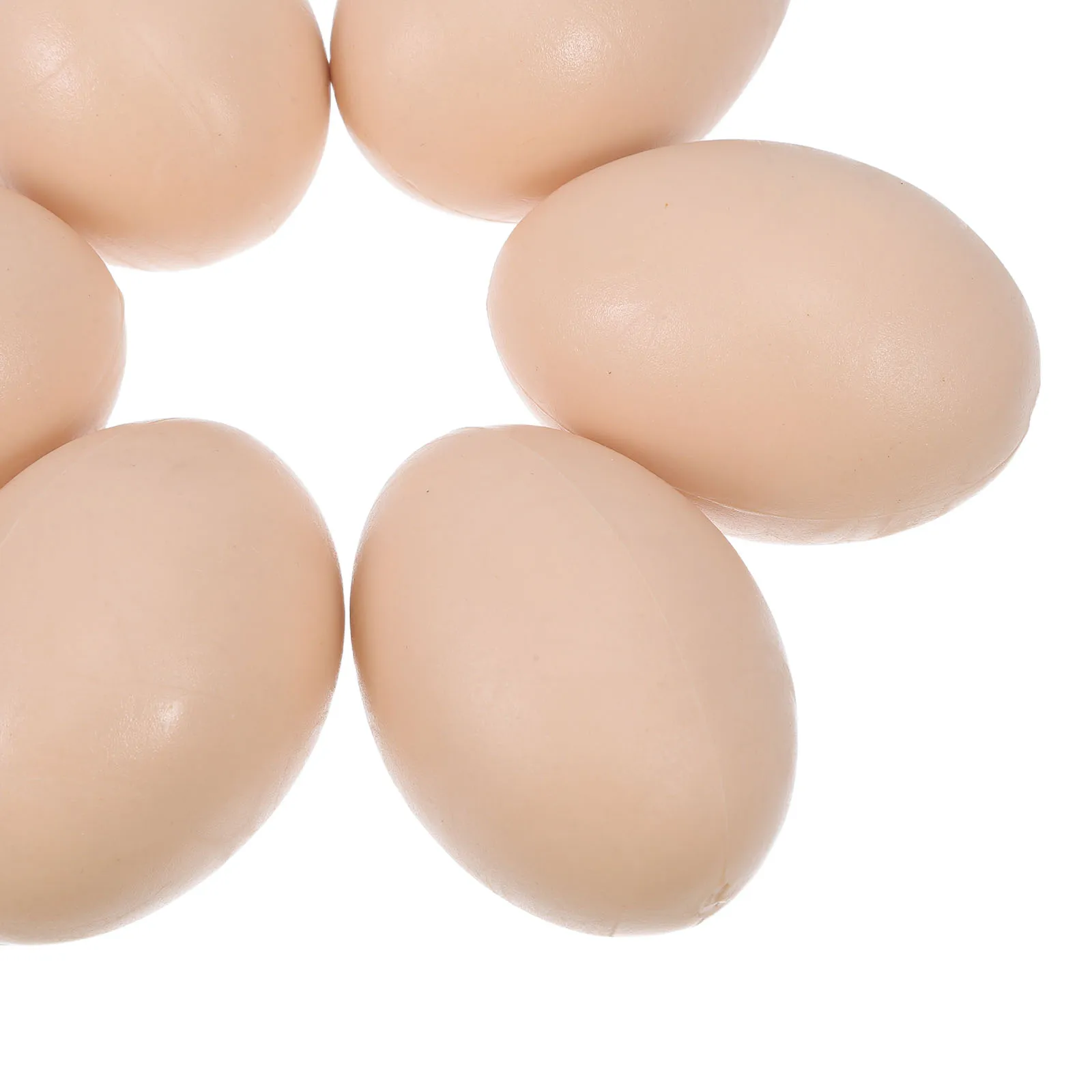 6Pcs Smooth Painted Easter Eggs DIY Plastic Fake Eggs for Crafts Early Development Art Projects Easter Decorations Creative DIY