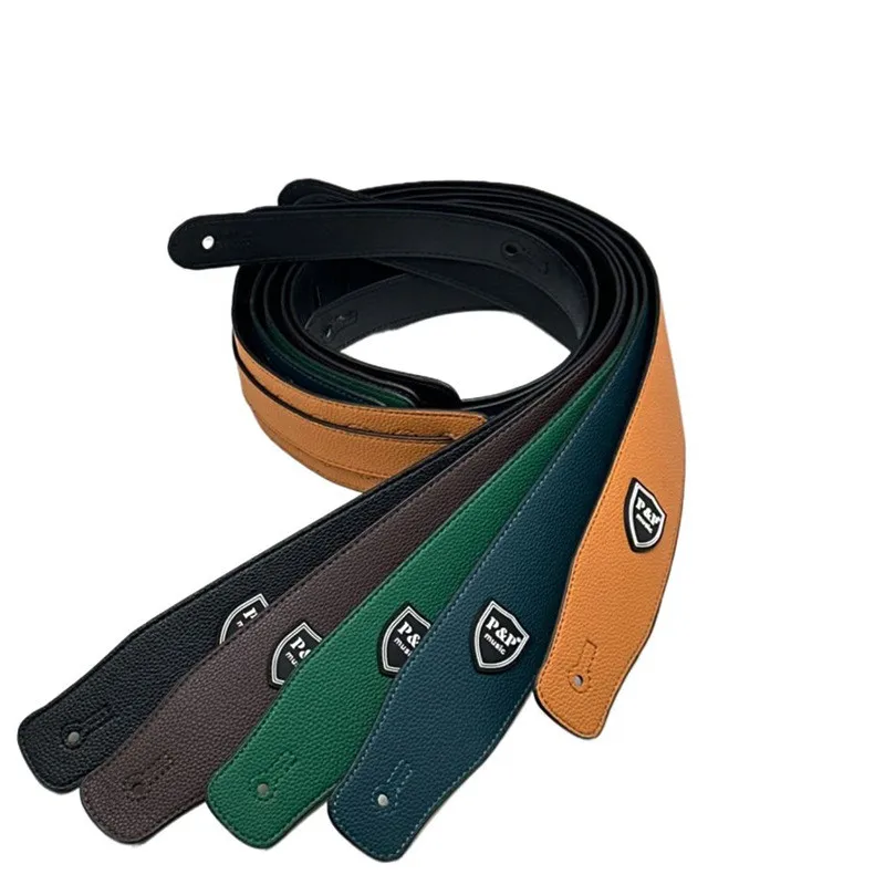 1 Stück P&P Gitarrengurt aus PU-Leder mit fünf Farben zur Auswahl, Gurt für Bass, Akustik- und E-Gitarre, Zubehörteile – Detail 7