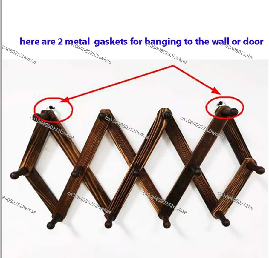 Entrance Porch Hanging Hanger Wall Hanging Clothes Hook Walnut Wood Shelving Wall Hanging Living Room Storage Clothes Shelf