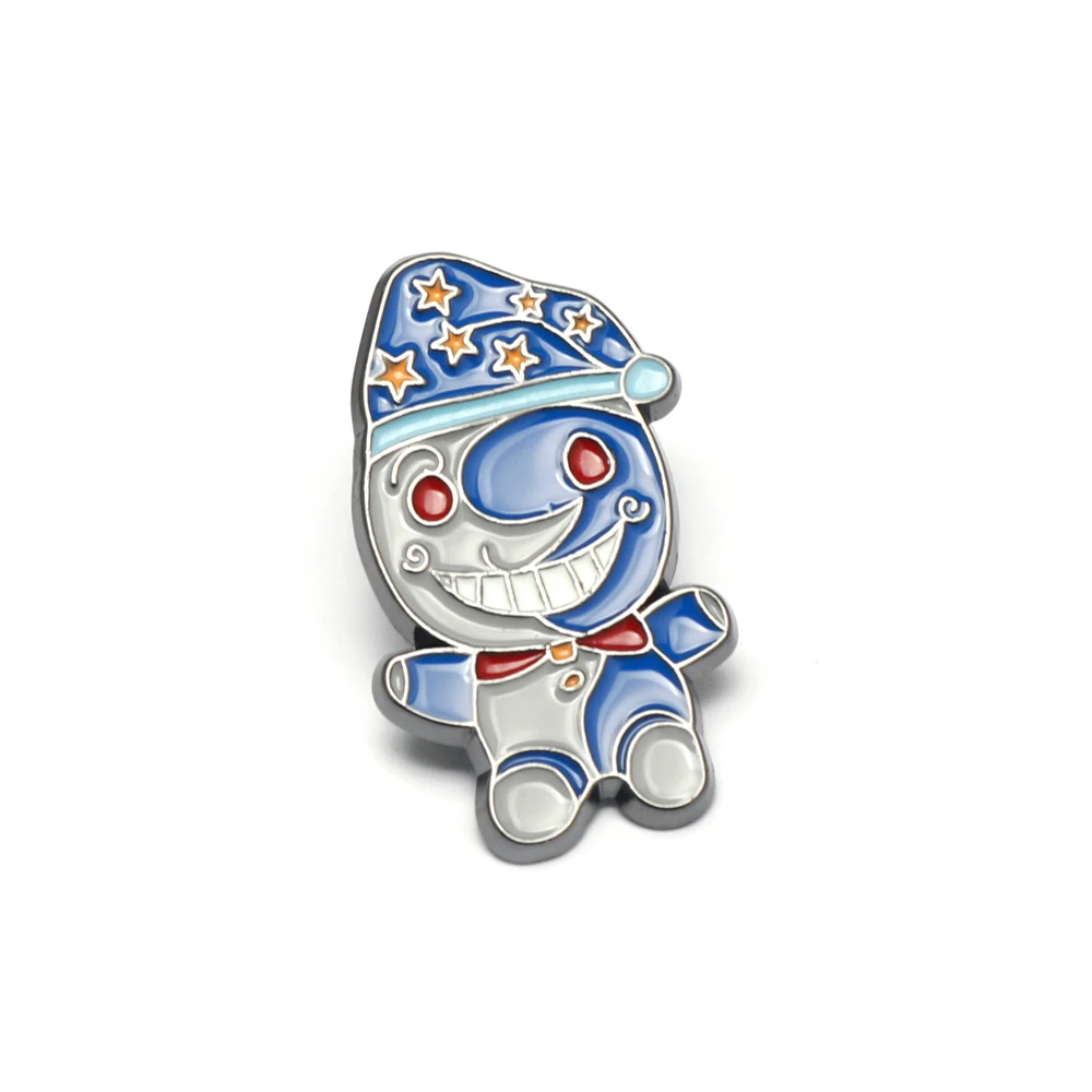 Broche soleil lune, figurine de dessin animé, Badge de tête, jeu d'horreur, accessoires FNAF, cadeaux pour enfants, jouets