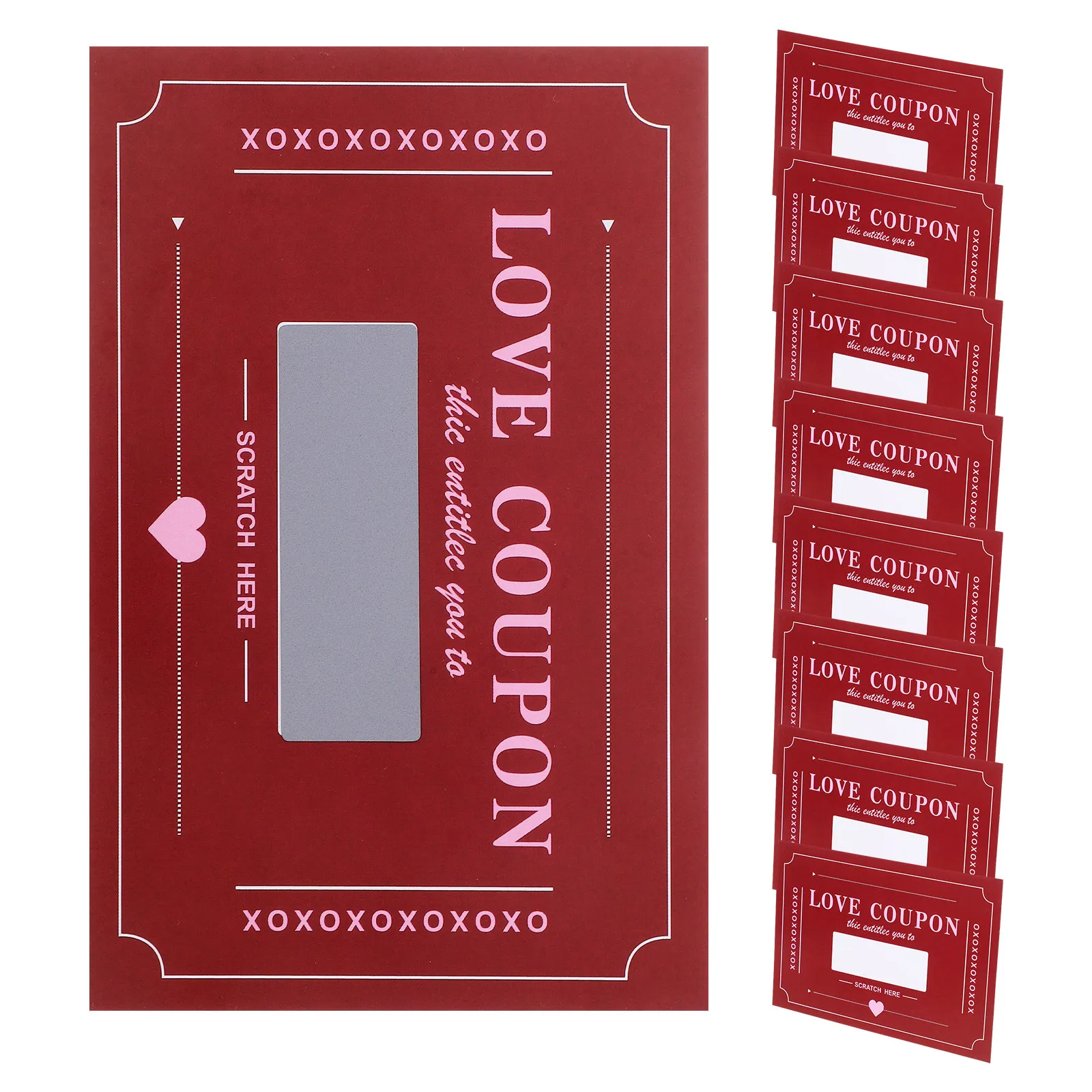

Valentine'S Day Scratch Cards Diy Couple Romantic Anniversary Game Party Fun Birthday Activity Coupon