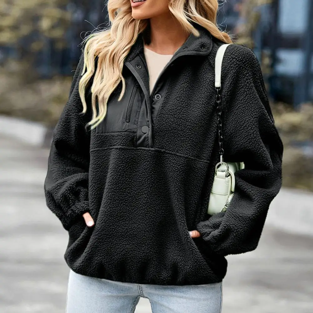 

Thermal Casual Thick Turn-down Collar Autumn Sweatshirt for Daily Wear