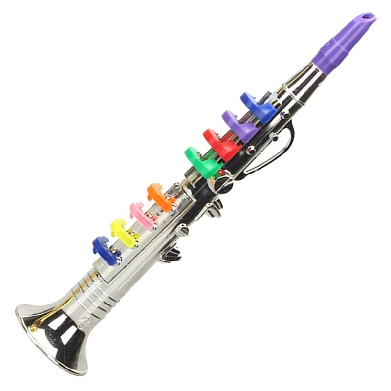 8 Tones Simulation Saxophone Toy Props Play Mini Musical Wind Instruments For Children Birthday Party Toy