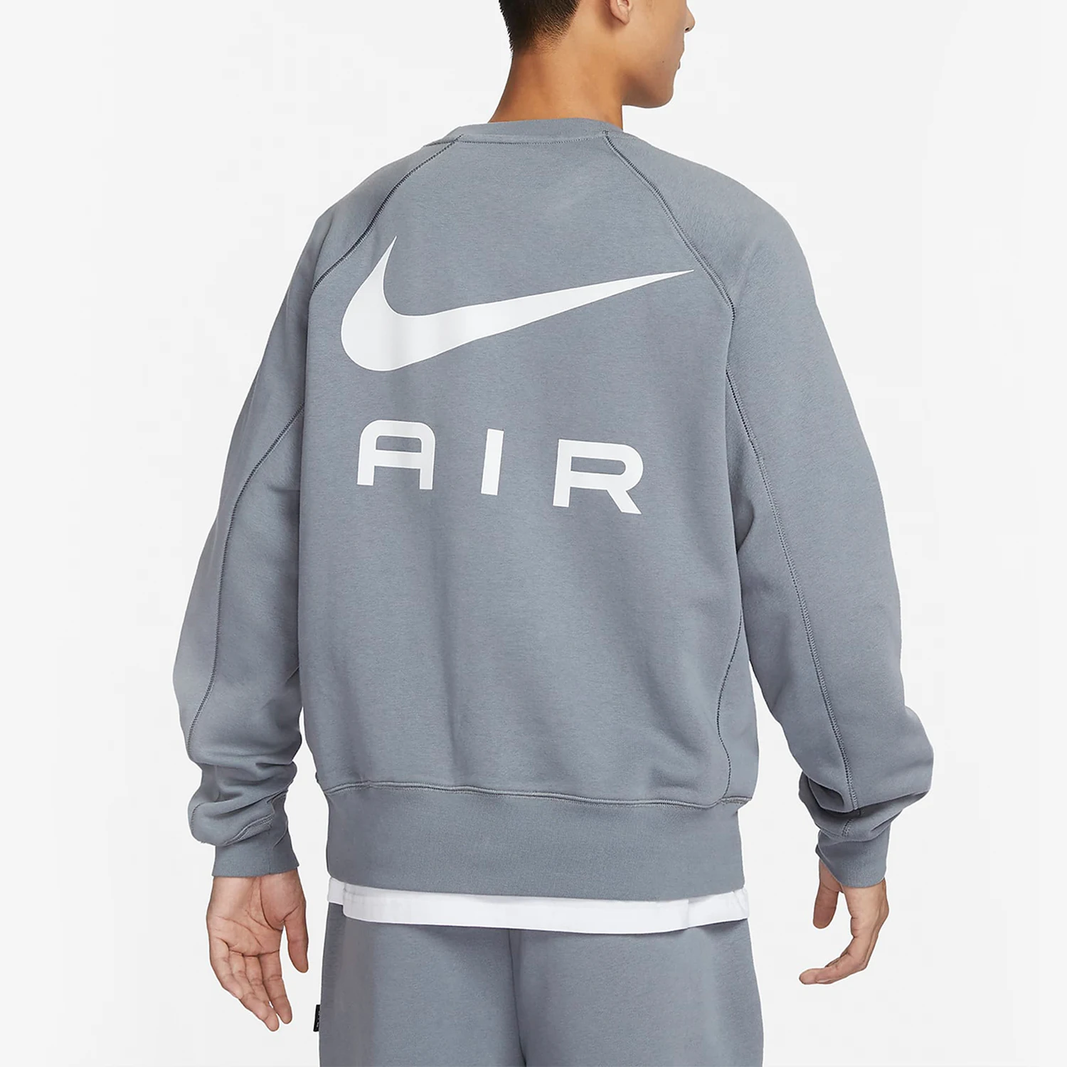 Nike genuine New Men's Round Neck Fleece Lined Warm Leisure Sports Hoodie FB7204-065