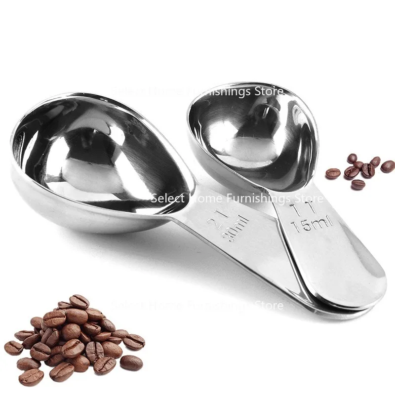 

Suitable for 304 Food Grade Thickened Stainless Steel Coffee Bean Measuring Powder Gram Quantitative Spoon