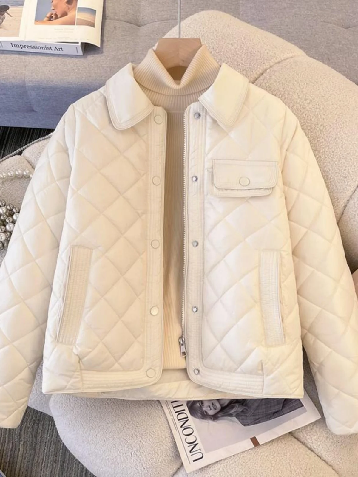 

Легкая короткая пуховая куртка для женщин: модная, приталенная, весна-осень-зима, новая модель, корейский стиль, прямой крой